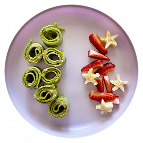 Spinach Almond Banana Crepes