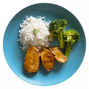 Pollo glaseado en miel