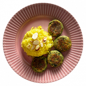 Falafel And Turmeric Rice