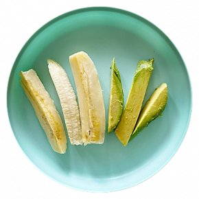 Tiras de Aguacate y Banano