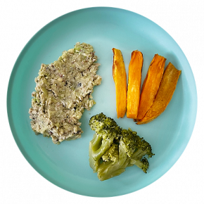 Sardine avocado mix and veggies