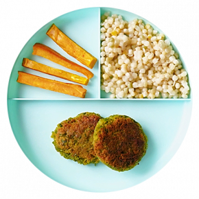 Faláfel con Papas Horneadas de Camote y Cuscús