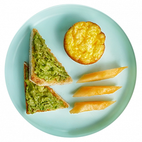 Muffin de huevo con pavo y queso cheddar