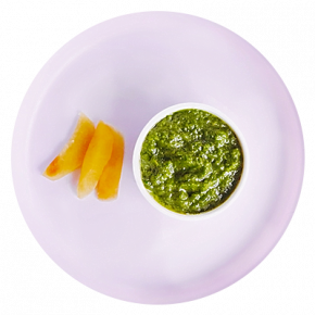 Apple spinach puree