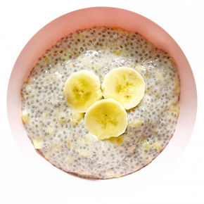 Pudín de chía y banano