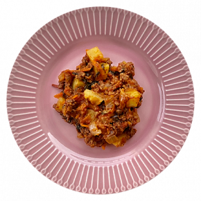 Baby veggie beef bowl