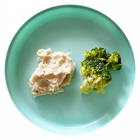 Mashed cannellini beans and broccoli