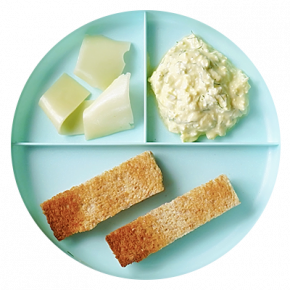 Baby egg mash and cheese