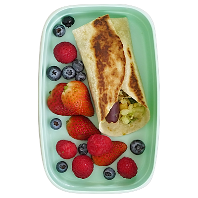 Chickpea and Cucumber Burrito