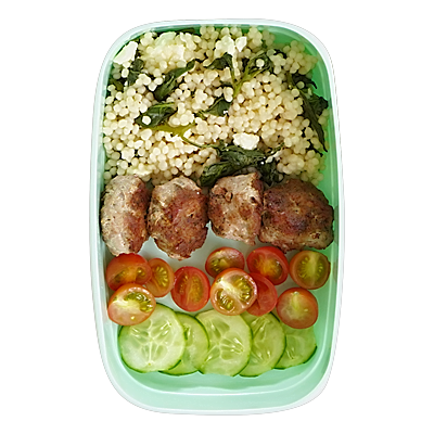 Lamb Meatballs with couscous and salad
