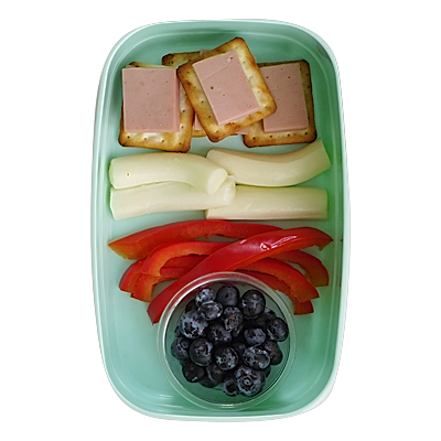 Ham, Crackers, and Mozzarella Sticks