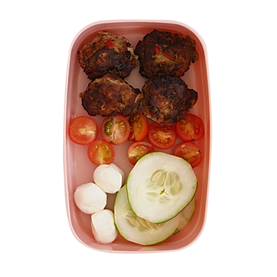 Turkey Patties with Mozzarella and Veggies