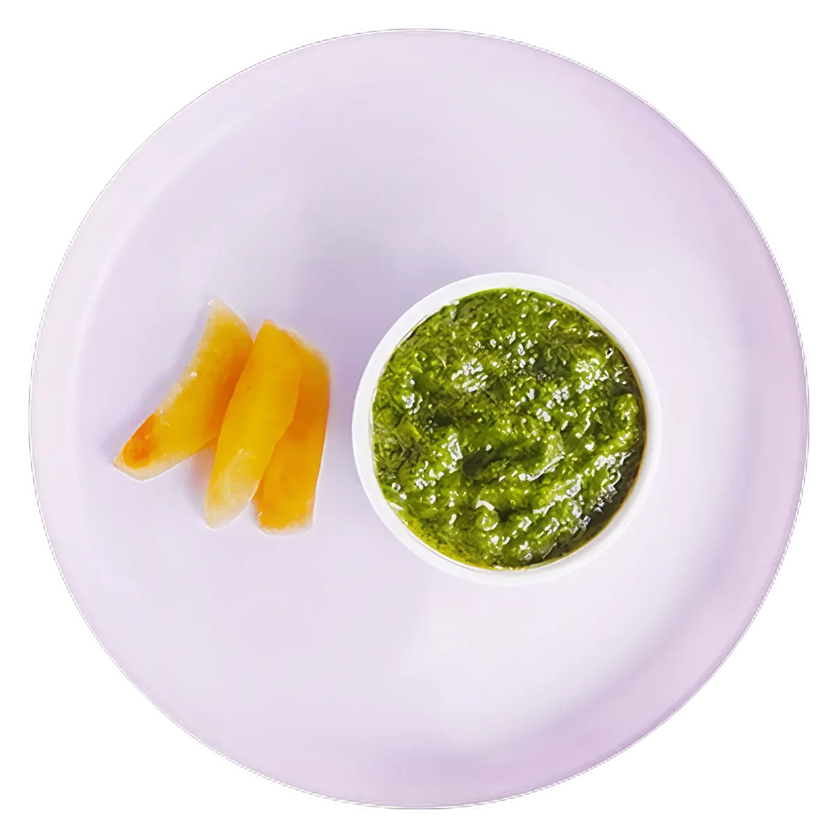 Apple spinach puree