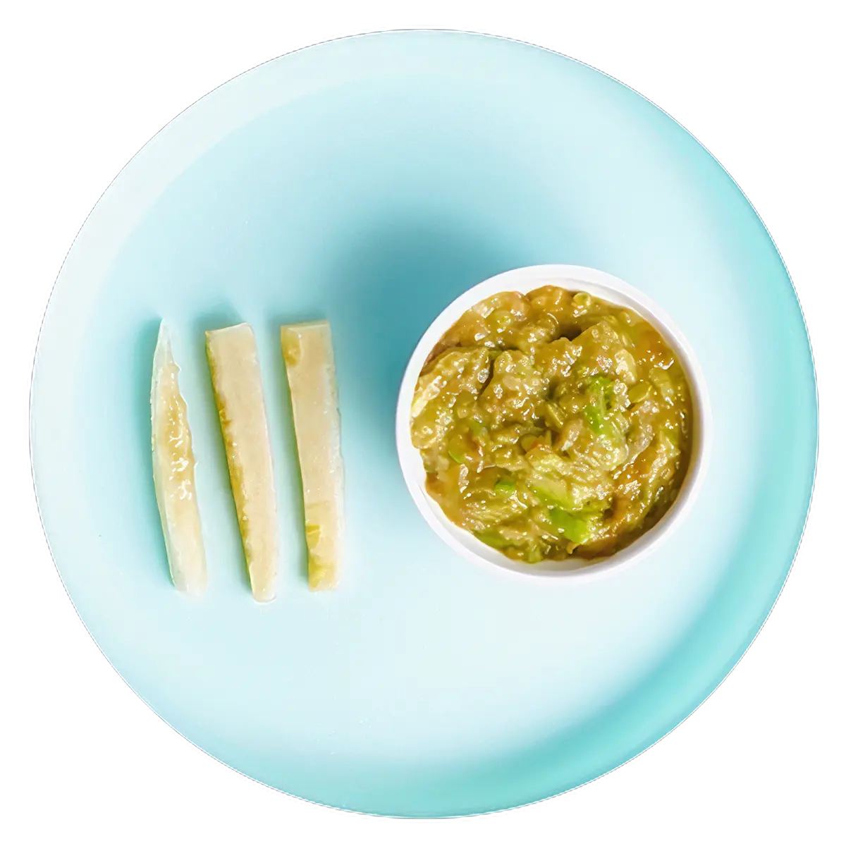 Puré de aguacate y banano