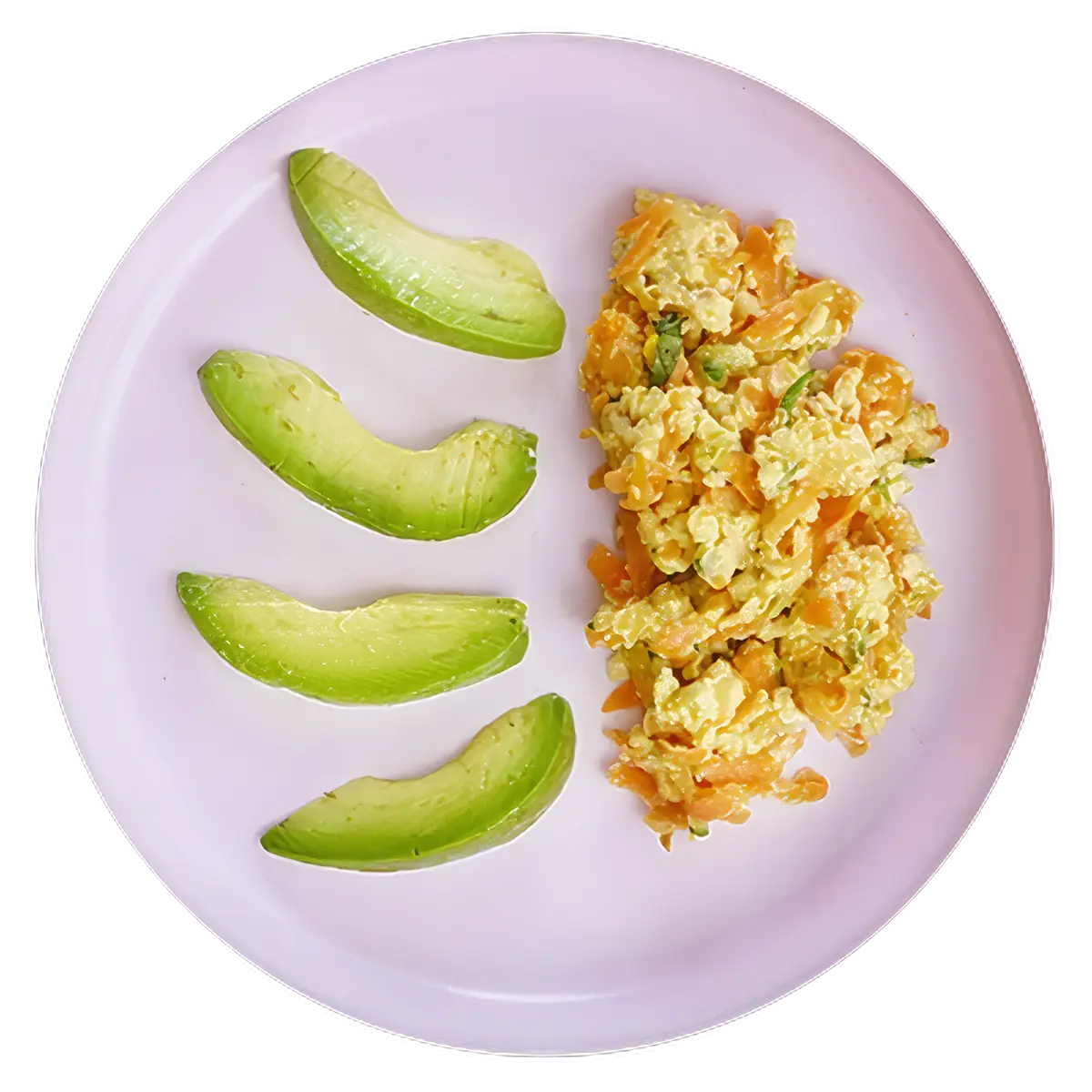 Huevo revuelto con verduras para bebé