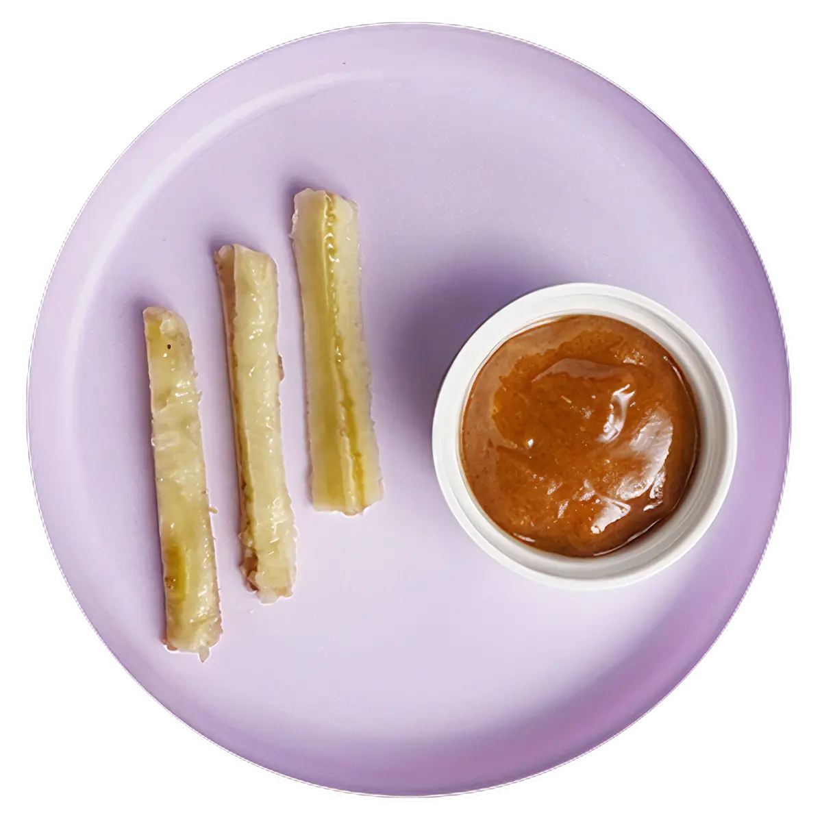 Banano con mantequilla de almendras y canela