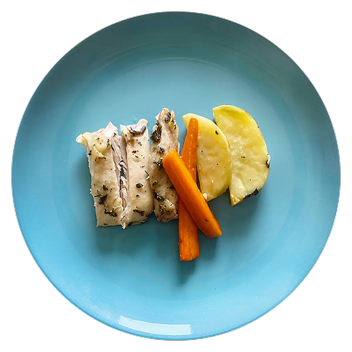 Chicken with potatoes and carrots