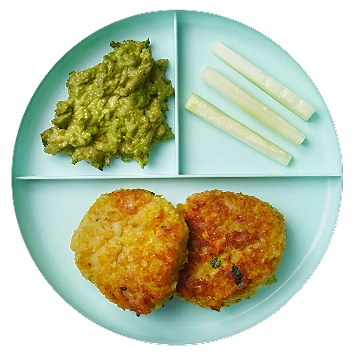 Tortitas de bacalao con vegetales