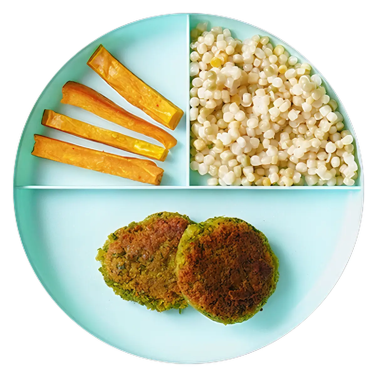 Faláfel con Papas Horneadas de Camote y Cuscús