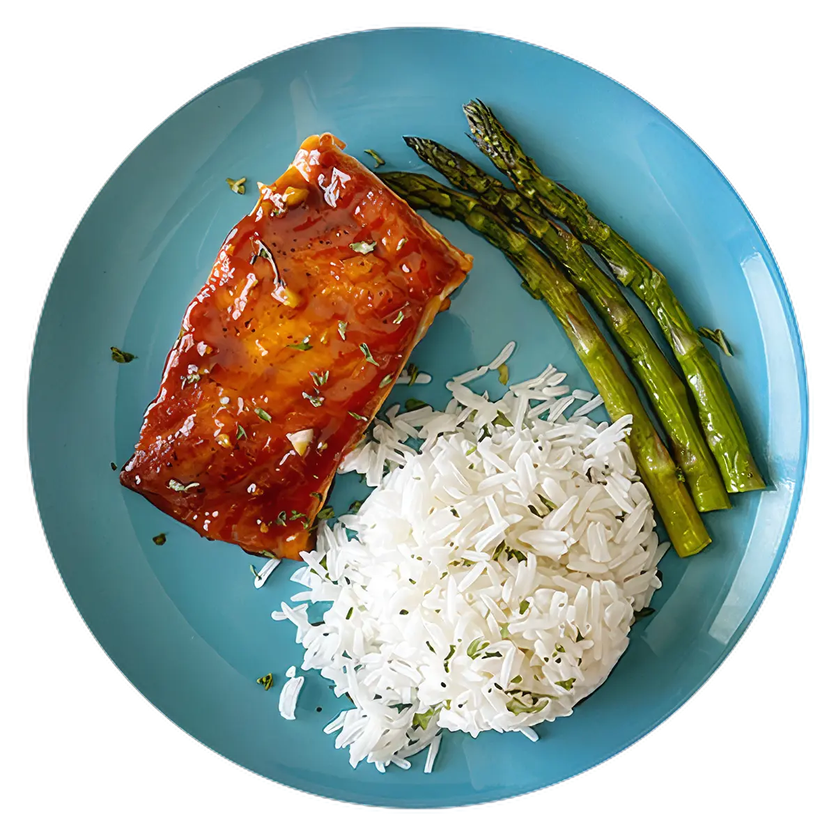 Salmón glaseado con miel