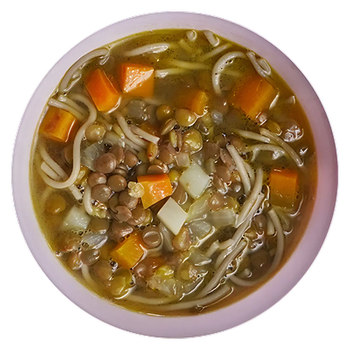 Sopa de Lentejas, Fideos y Verduras