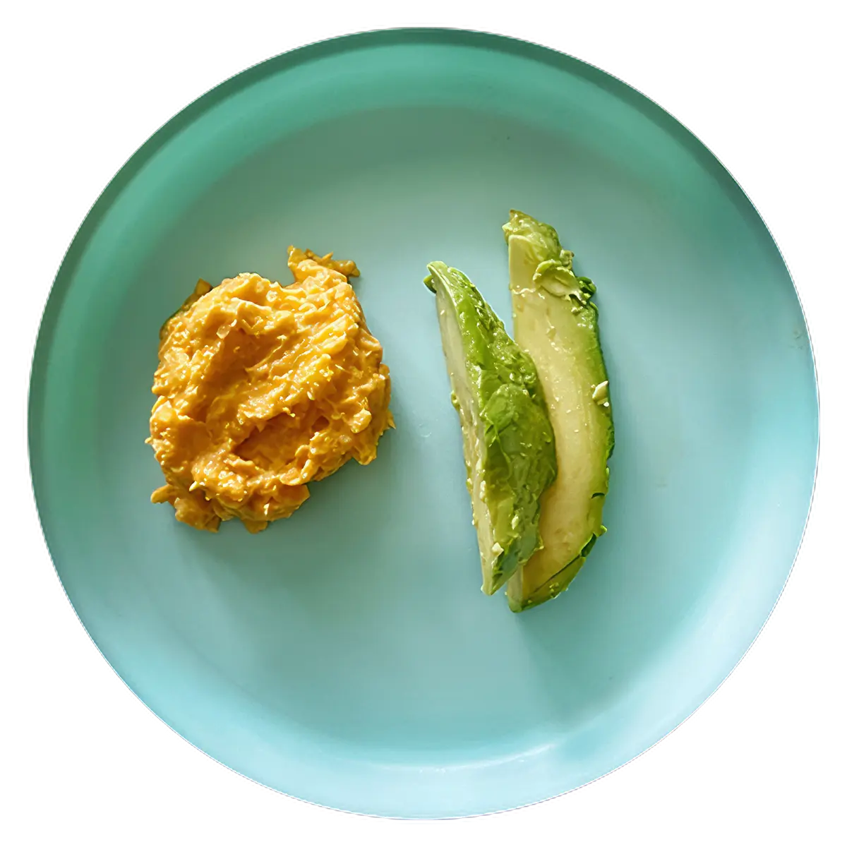 Mashed sweet potato and avocado