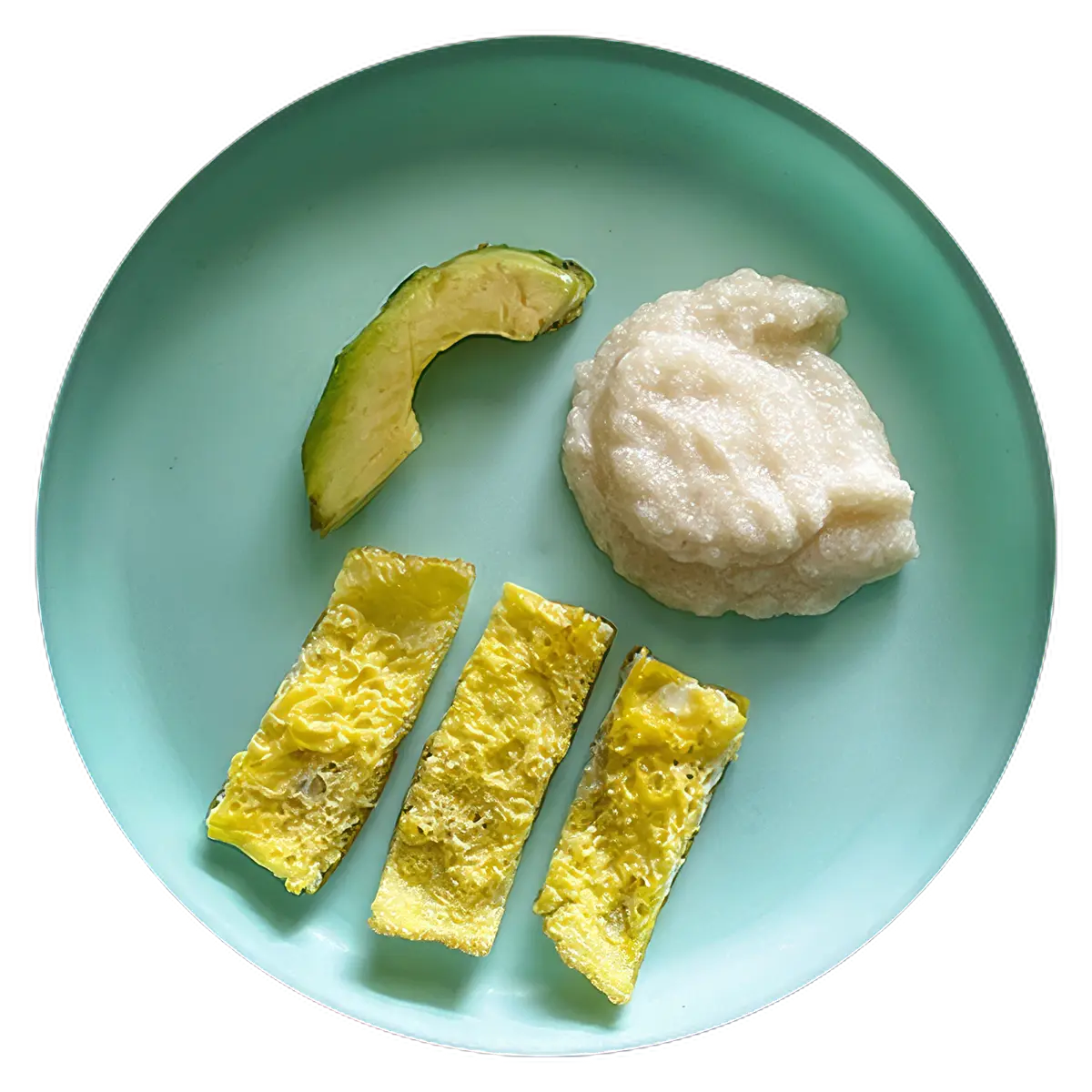 Omelette with apple ricotta and avocado