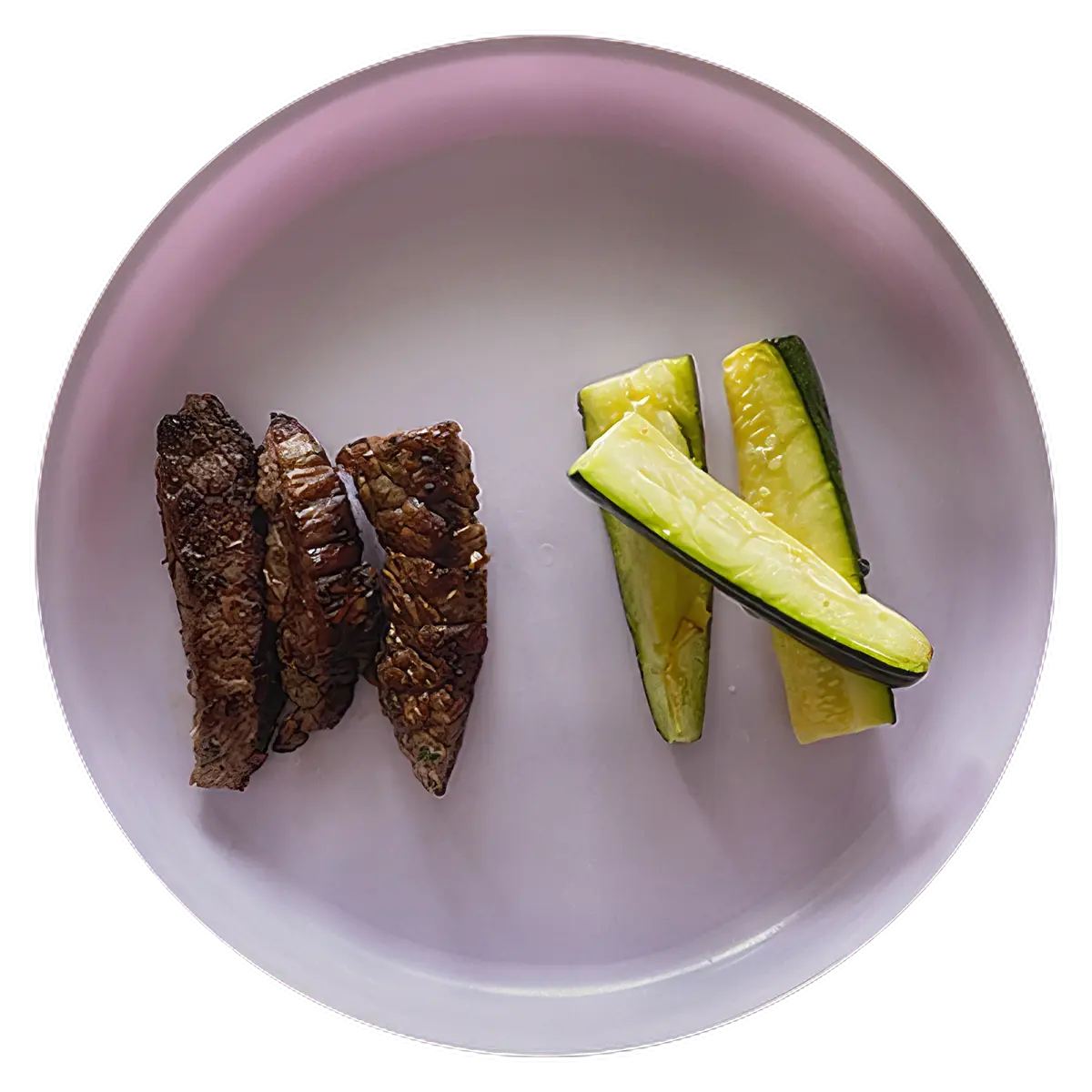 Tiras de carne y calabacín