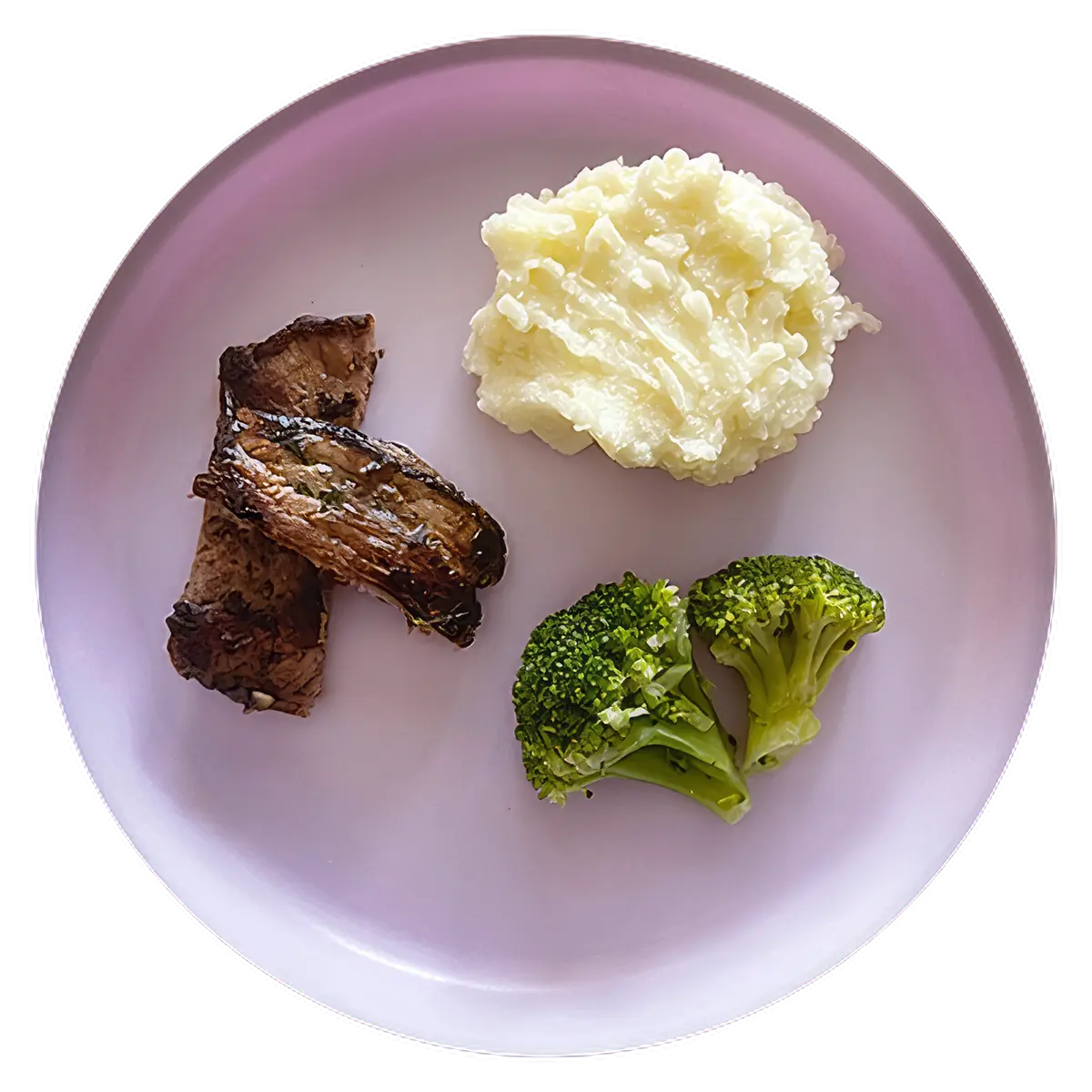Steak, Mashed Potatoes, And Broccoli